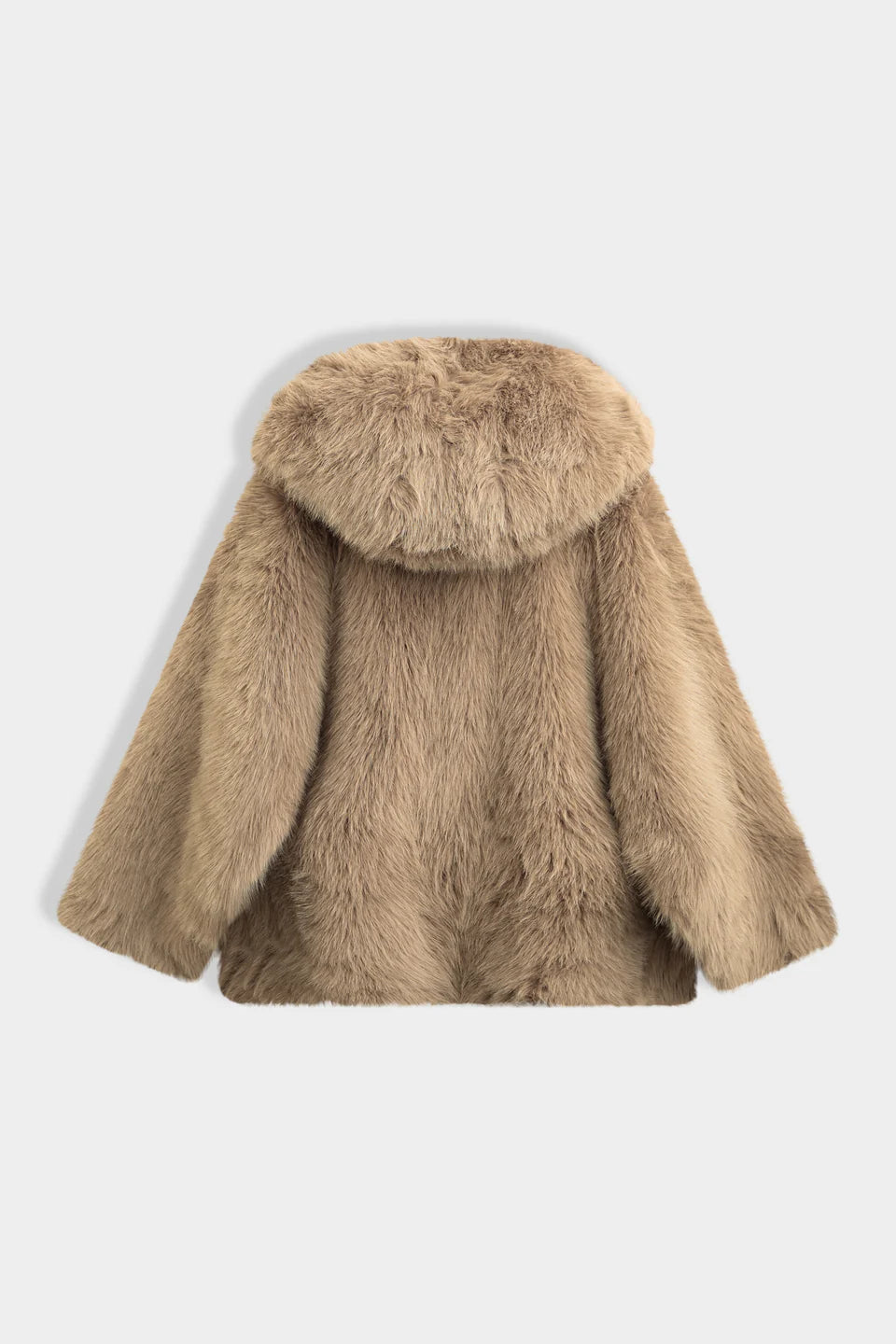 Fourrure à capuche taupe