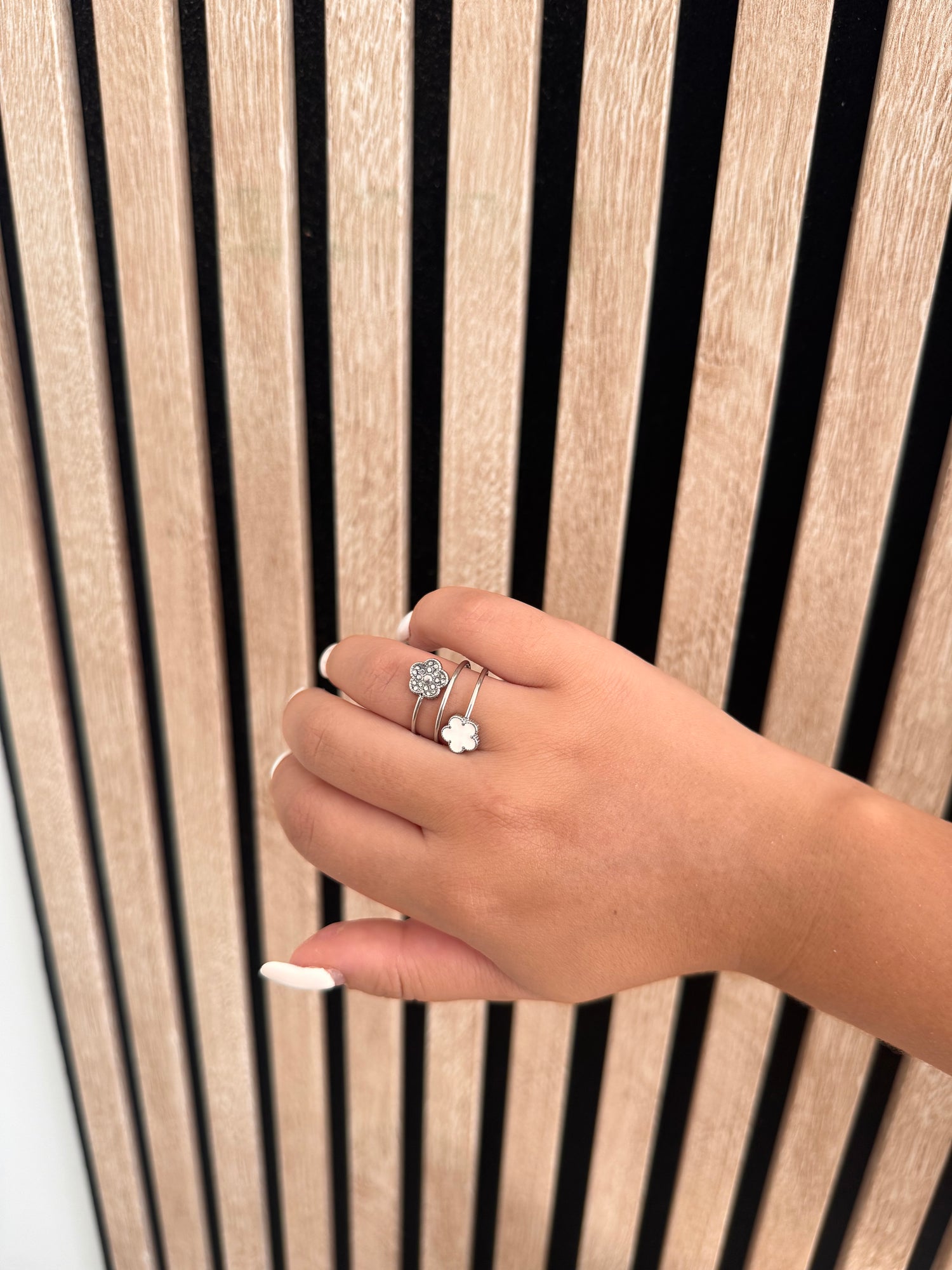 Bague Trèfle Argenté