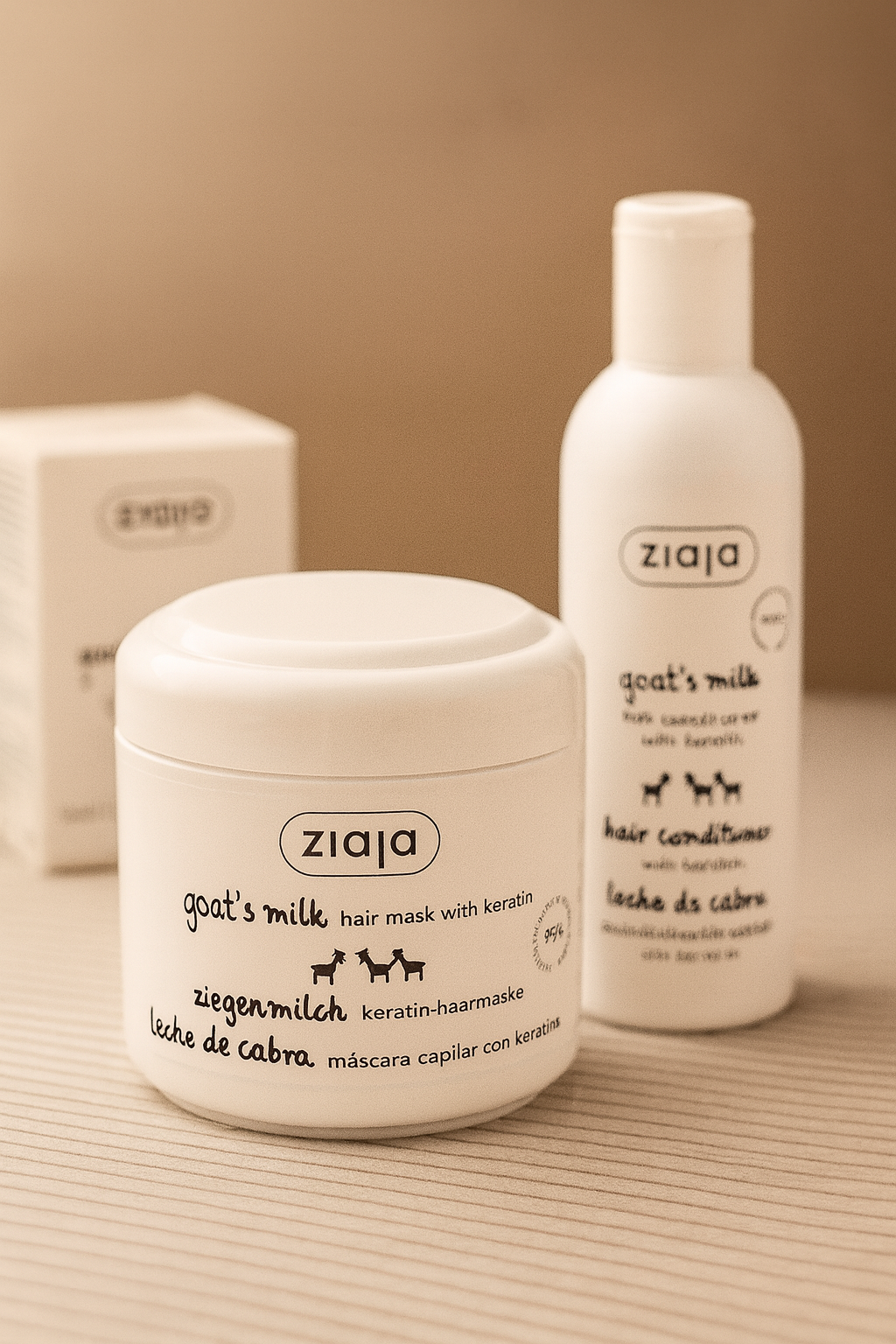 Duo capillaire réparateur au lait de chèvre et kératine