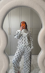 Ensemble blanc à pois