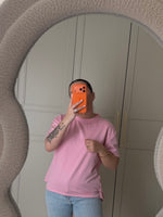 T shirt rose dos dentelle