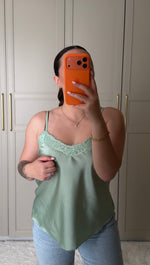 Top dentelle vert