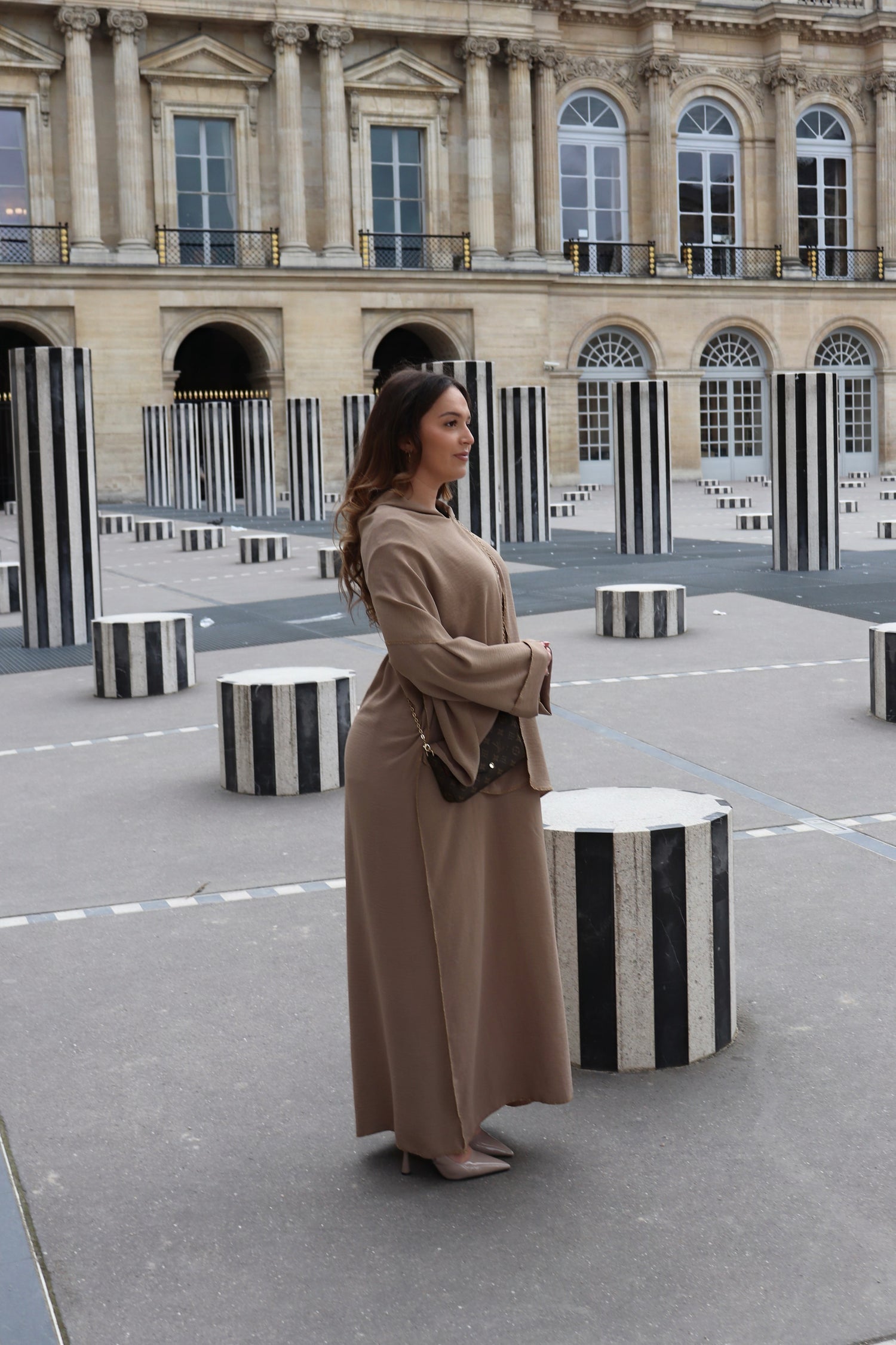 Abaya 2 en 1 Minimaliste - Beige